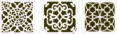 Window Screen Pattern Set For Laser Cutting Free DXF File