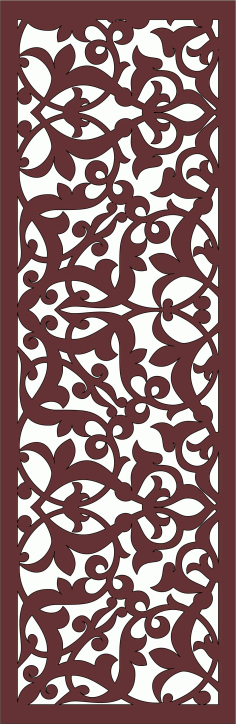Window Screen Seamless Design Cnc Laser Cutting Free DXF File