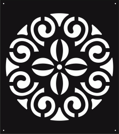 Window Screen Seamless Panel For Laser Cut Free Vector File