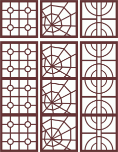 Window Screen Seamless Separator Pattern For Laser Cut Free Vector File