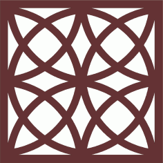 Window Seamless Floral Grill Panel For Laser Cutting Free DXF File