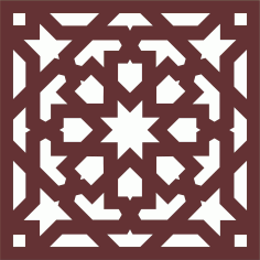 Window Seamless Floral Grill Pattern For Laser Cutting Free DXF File