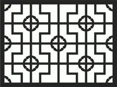 Window Seamless Floral Screen Design For Laser Cut Free Vector File
