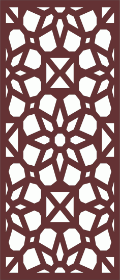 Window Seamless Floral Screen Panel Cnc Laser Cutting Free DXF File