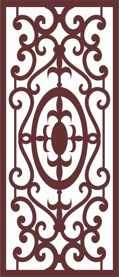 Window Seamless Floral Screen Pattern Cnc Laser Cutting Free DXF File