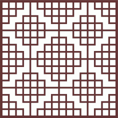 Window Seamless Floral Screen Pattern For Laser Cutting Free DXF File
