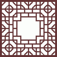 Window Seamless Jali Separator Screen Pattern Free DXF File