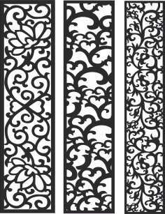 Window Seamless Lattice Vertical Column Pattern Free DXF File