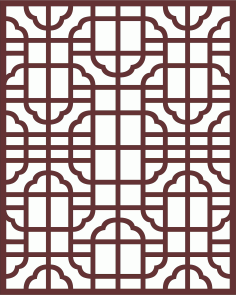Window Seamless Screen Design Cnc Laser Cutting Free DXF File