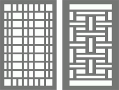Window Seamless Screen Design Set For Laser Cut Free Vector File
