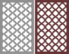 Window Seamless Screen Panel For Laser Cutting Free DXF File