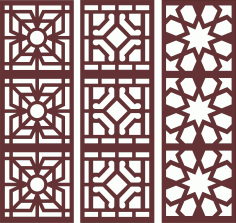 Window Seamless Screen Set For Laser Cutting Free DXF File