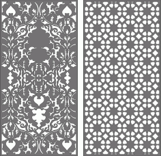 Windows Screen Seamless Separator Designs Set For Laser Cutting Free DXF File