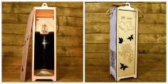 Wine Bottle Box Free DXF File