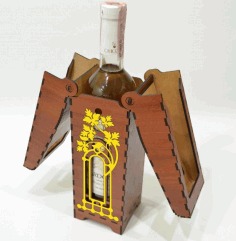 Wine Box Layout For Laser Cut Free Vector File
