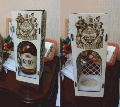 Wine Box With Laser Engraving Gift Box Free Vector File