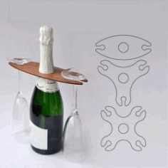 Wine Rack Hanging On Bottleneck For Laser Cut Cnc Free DXF File