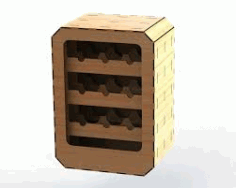 Wine Rack Rectangular 6mm Free DXF File