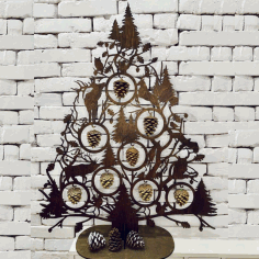 Winter Home Decor Christmas Tree Laser Cut Free Vector File