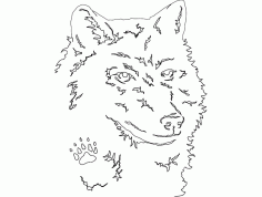 Wolf Head Free DXF File