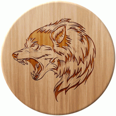 Wolf Laser Cut Free DXF File