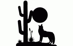 Wolf Moon Scenery Free DXF File