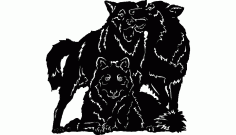 Wolves Free DXF File