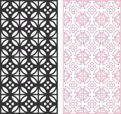 Wood Carving Pattern Design Free DXF File