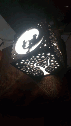 Wood Lamp Shade For Laser Cut Free Vector File