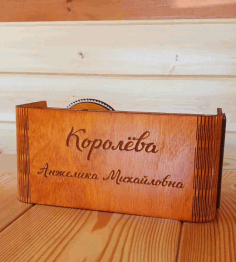 Wood Perpetual Calendar Storage Box Desk Organizer Free Vector File