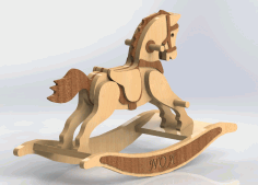 Wood Rocking Horse Free DXF File