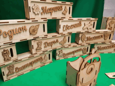 Wood School Pencil Case Laser Cut Free Vector File