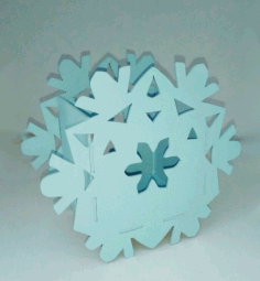 Wood Snowflake Pencil Holder Laser Cut Free Vector File, Free Vectors File