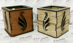 Wooden Box For Pens Pencils Free Vector File