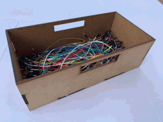 Wooden Box With Handles Laser Cutting Template Free DXF File