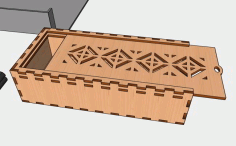 Wooden Box With Slide Lid Laser Cut Jewelry Box Free DXF File