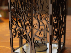 Wooden Candle Holders For Laser Cutting Free DXF File