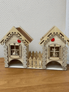 Wooden Cat House Cnc Cutting Free Vector File, Free Vectors File