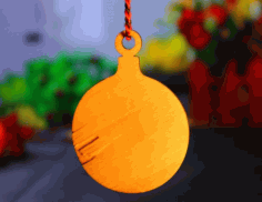 Wooden Christmas Bauble Craft Blank Decoration Laser Cut Free Vector File