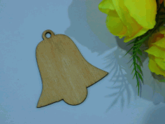 Wooden Christmas Bell Craft Blank Decoration Laser Cut Free Vector File