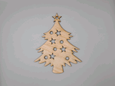Wooden Christmas Tree Craft Decoration Laser Cut Free DXF File