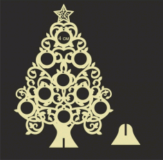 Wooden Christmas Tree Laser Cut Cnc Template Free Vector File