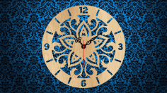 Wooden Clock Laser Cut Free Vector File