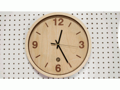 Wooden Clock Laser Cut Free DXF File