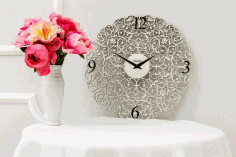 Wooden Clock Ornament Laser Cut Free Vector File