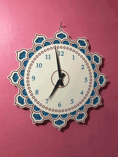 Wooden Clock Plans For Laser Router Cutting Free DXF File