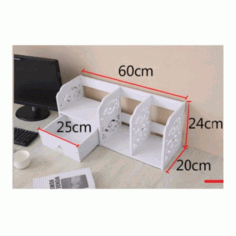 Wooden Computer Table Organizer Rack Free DXF File