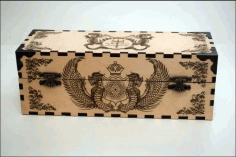Wooden Decor Storage Box Layout For Laser Cut Free Vector File