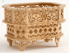 Wooden Decorative Basket Cnc Plans For Laser Cut Free Vector File
