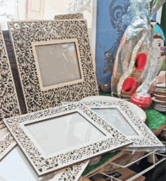 Wooden Decorative Frames For Laser Cutting Free Vector File